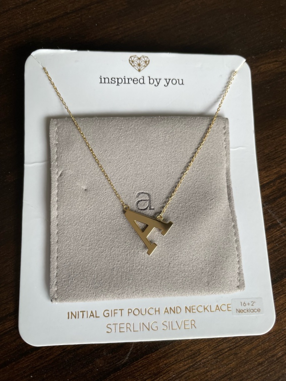Inspired By You Gold Initial 'A' Necklace